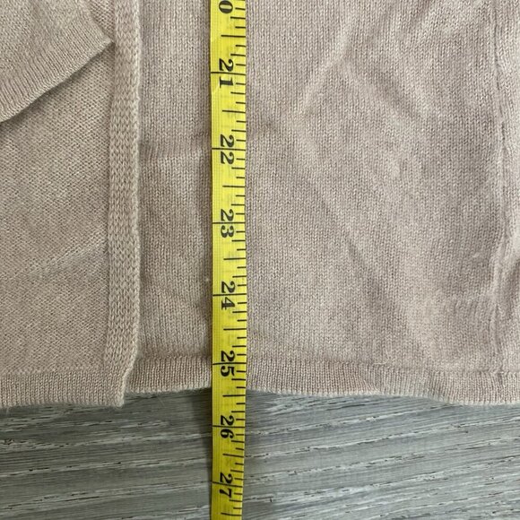 neiman marcus cashmere Open Front Cardigan Beige Knit Preppy S - Picture 5 of 6